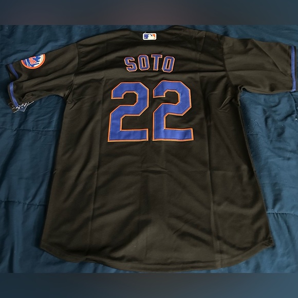 ❤️🎉HOST PICK🎉❤️Nike Black Mets Jersey with Blue and Orange Details - Picture 2 of 2